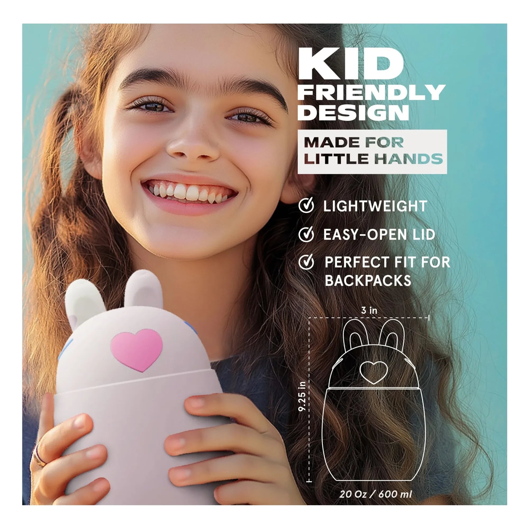 Asobu - Isothermal lunch box Rabbit | Pale Pink
