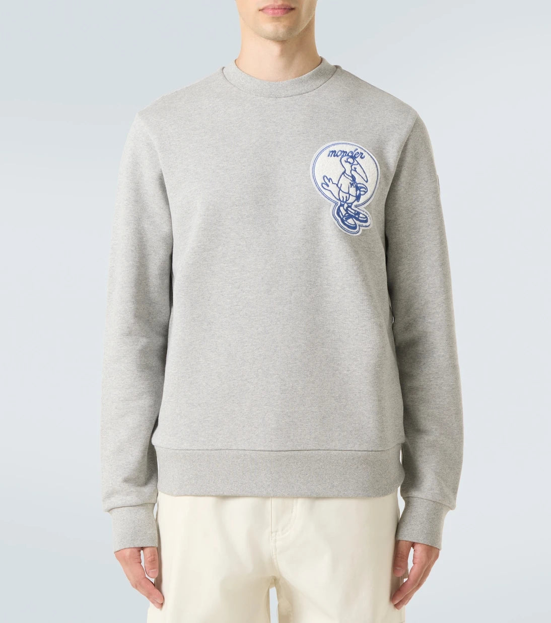 Moncler - Patch-appliqué cotton fleece sweatshirt
