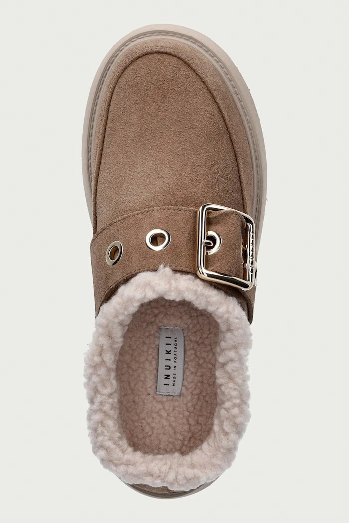 Inuikii Kadın Süet Terlik Micro Buckle