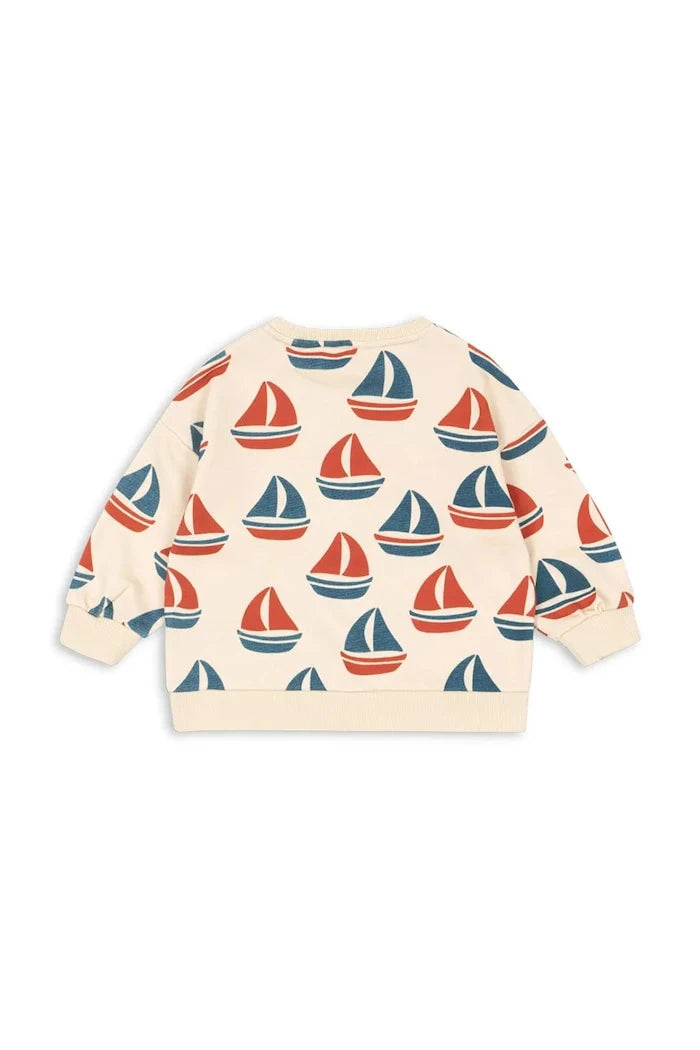 Çocuk pamuklu sweatshirt Konges Sløjd LOUPY LOU SWEAT SHIRT OCS