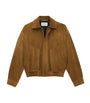 Saint Laurent Brown Suede Bomber Jacket