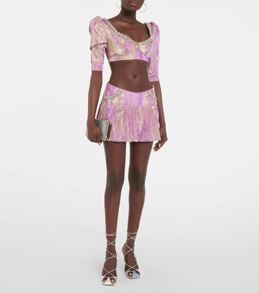 Miss Sohee - Embellished pleated miniskirt