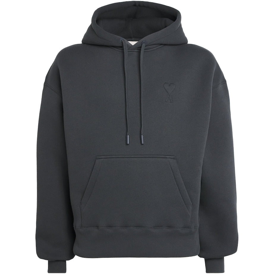 Cotton-Blend Ami de Coeur Hoodie 020 - ANTHRACITE