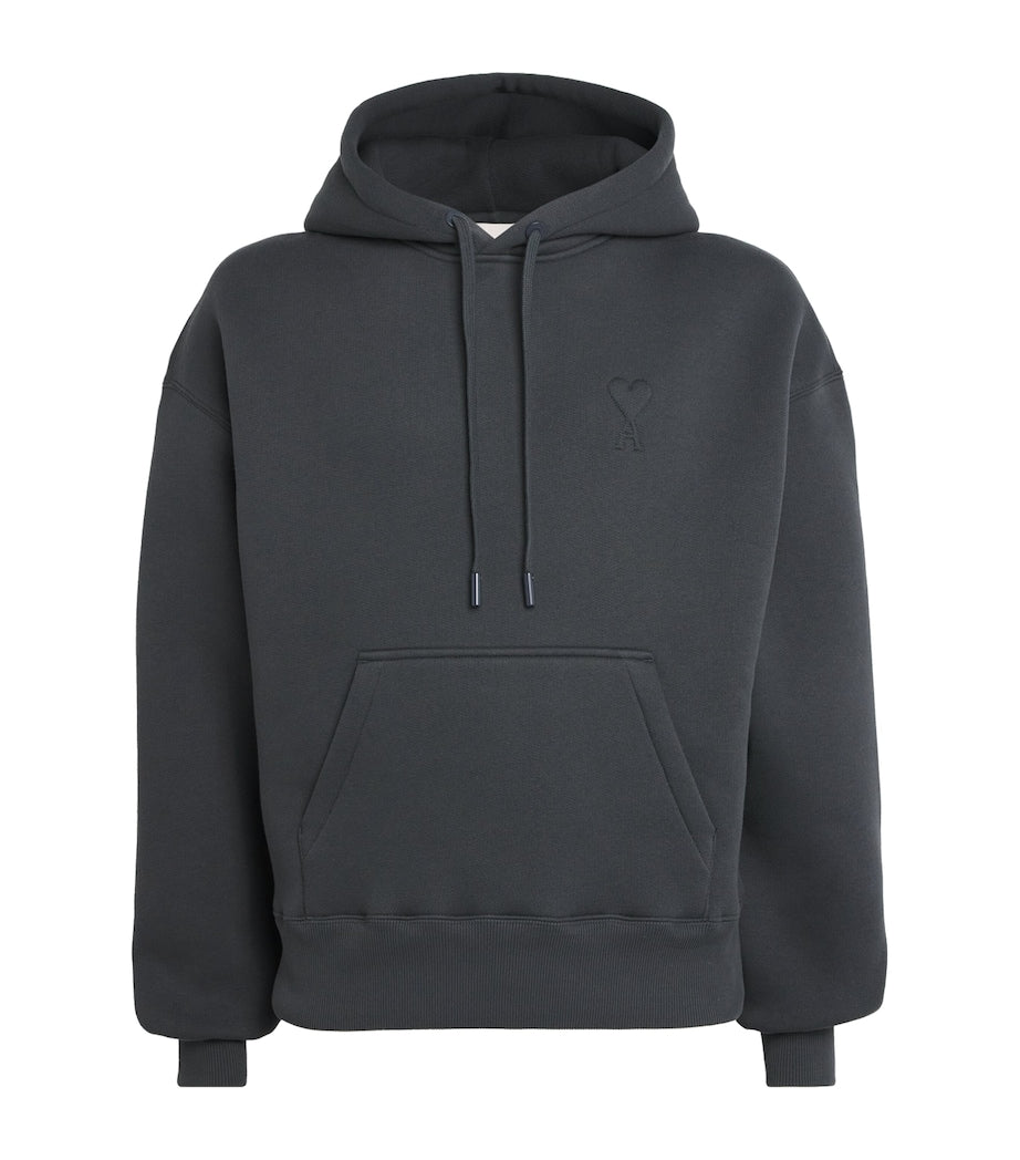 Cotton-Blend Ami de Coeur Hoodie 020 - ANTHRACITE