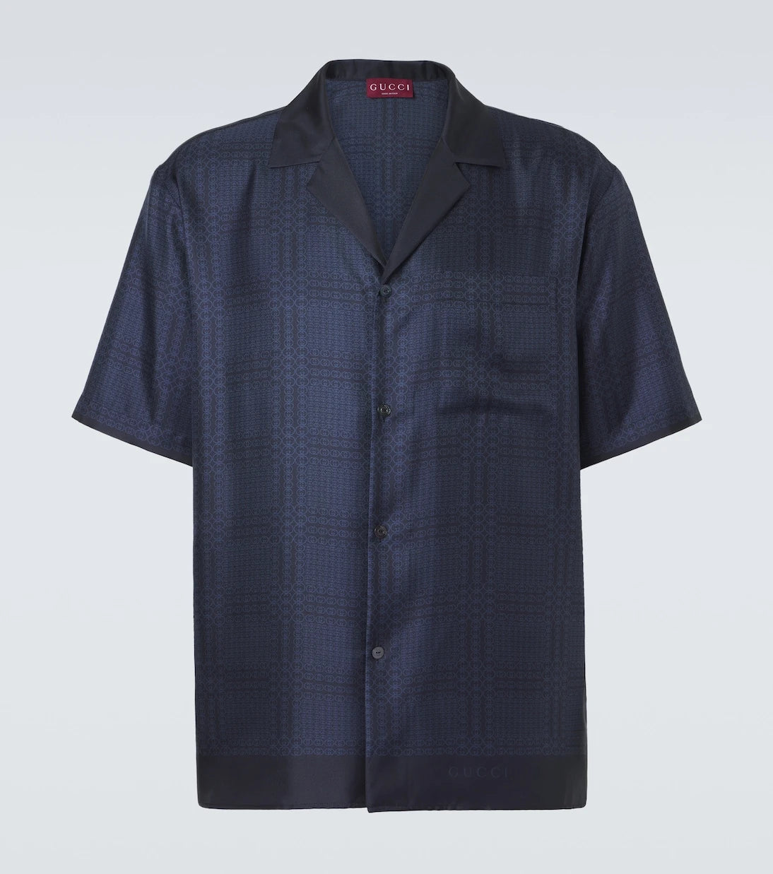 Gucci - Interlocking G silk twill bowling shirt