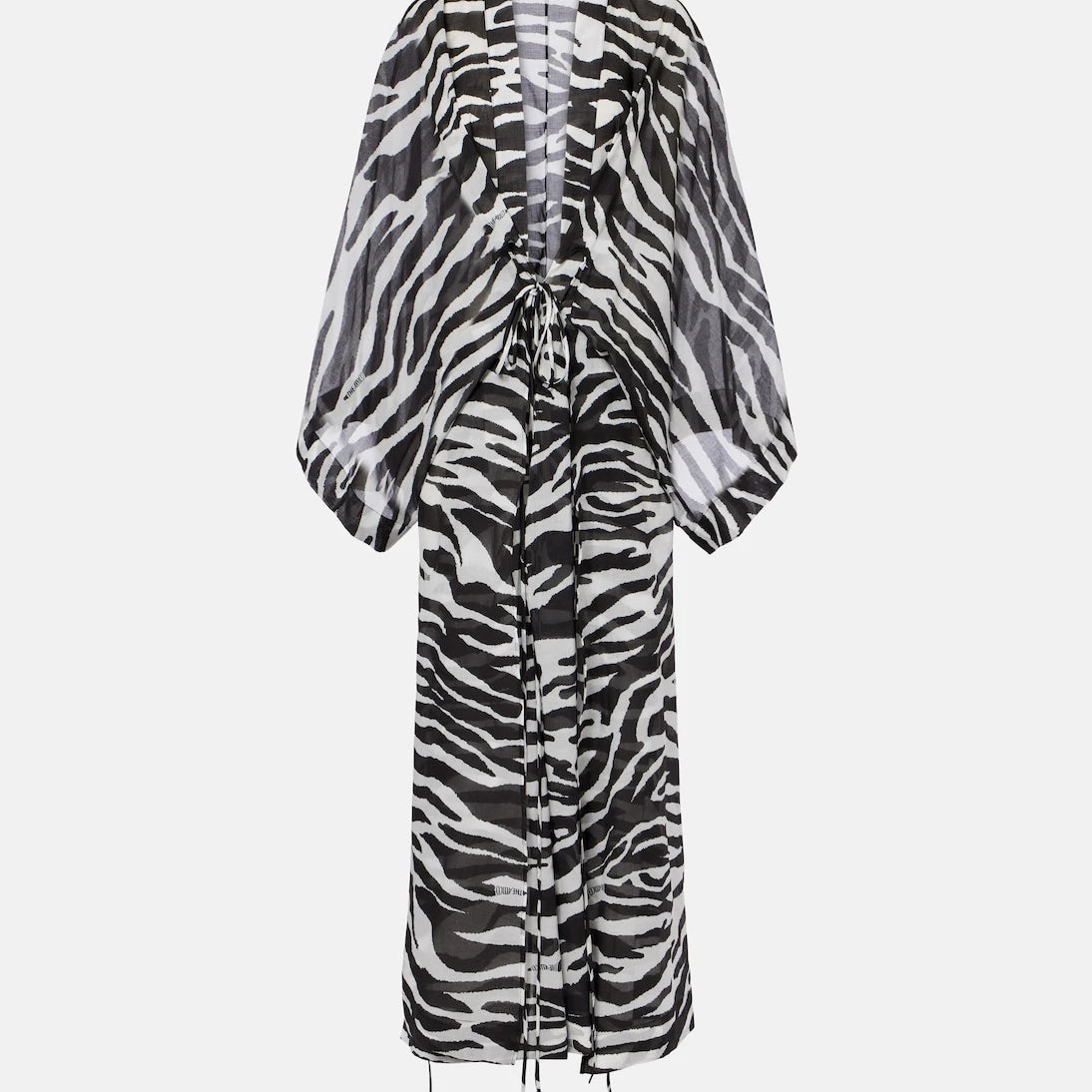 The Attico - Zebra-print cotton muslin kaftan