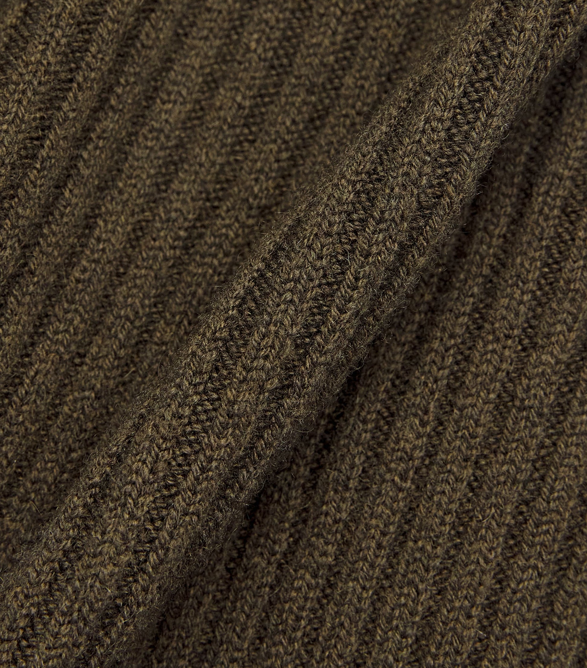 Green Wool-Blend Rib-Knit Leggings