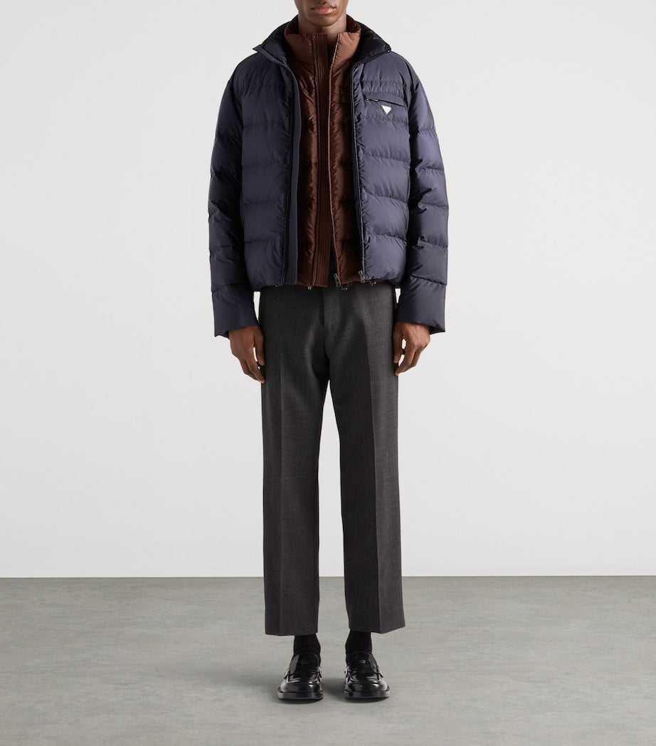 Prada Blue Re-Nylon Puffer Jacket