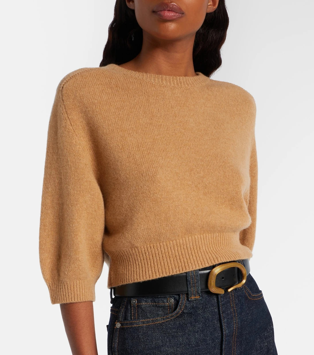 Khaite - Lorelai cropped wool and cashmere sweater