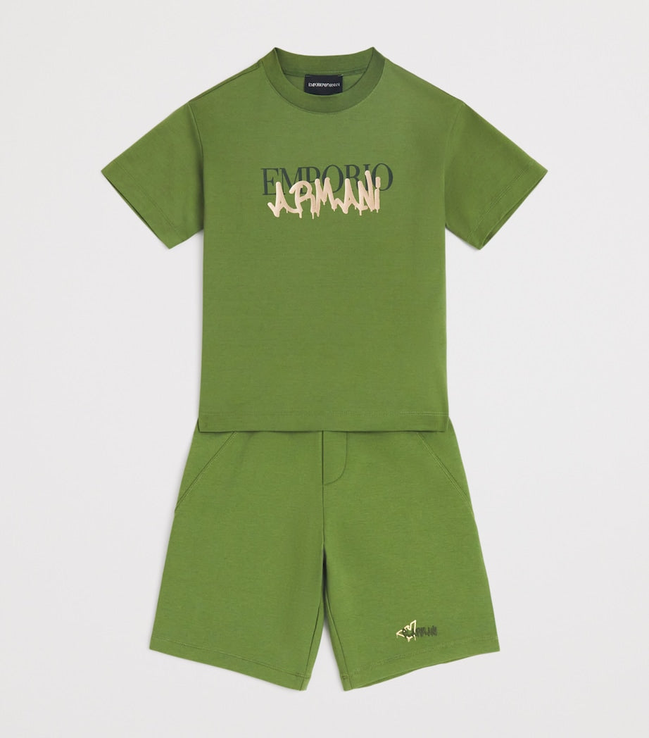 Emporio Armani Kids Cotton Logo Print T-Shirt (4-16 Years)