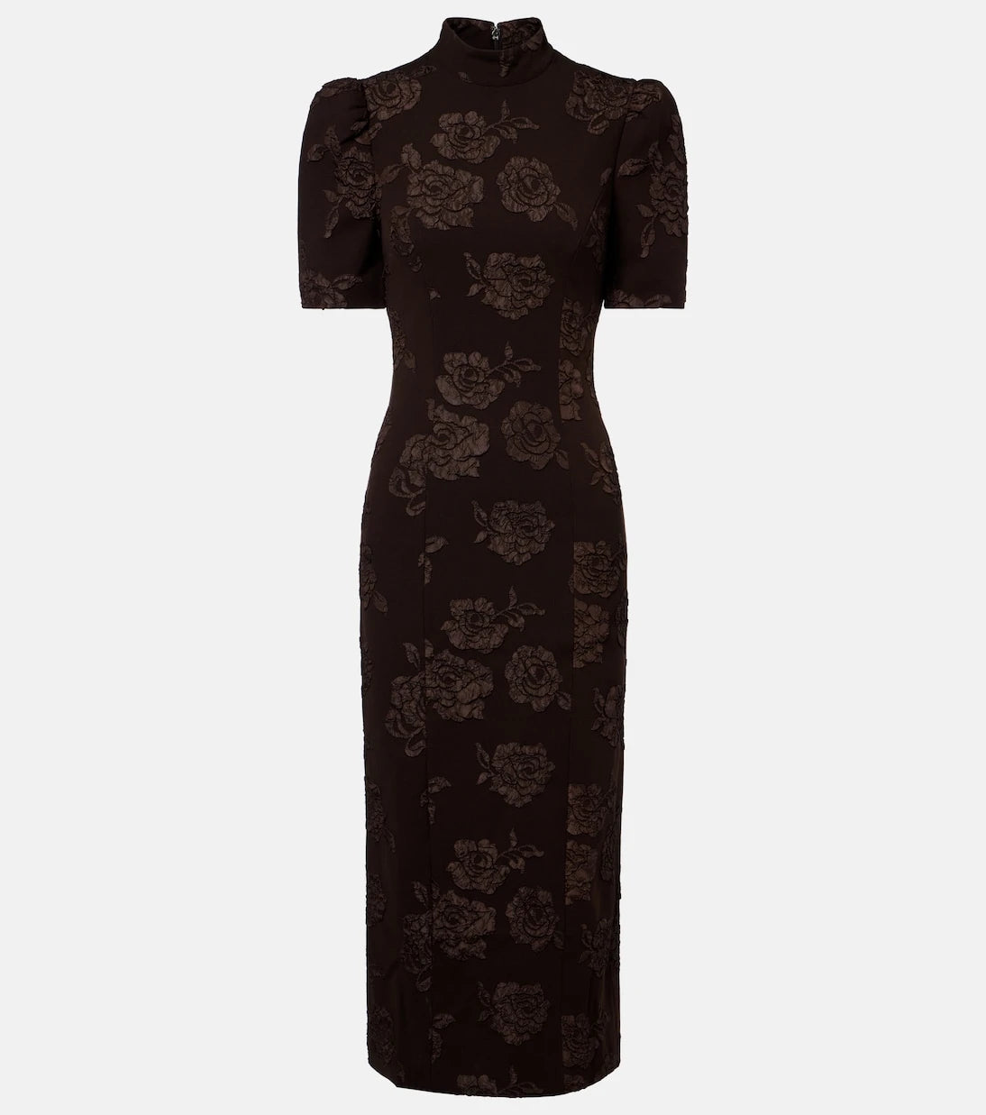 Rotate - Floral jacquard midi dress