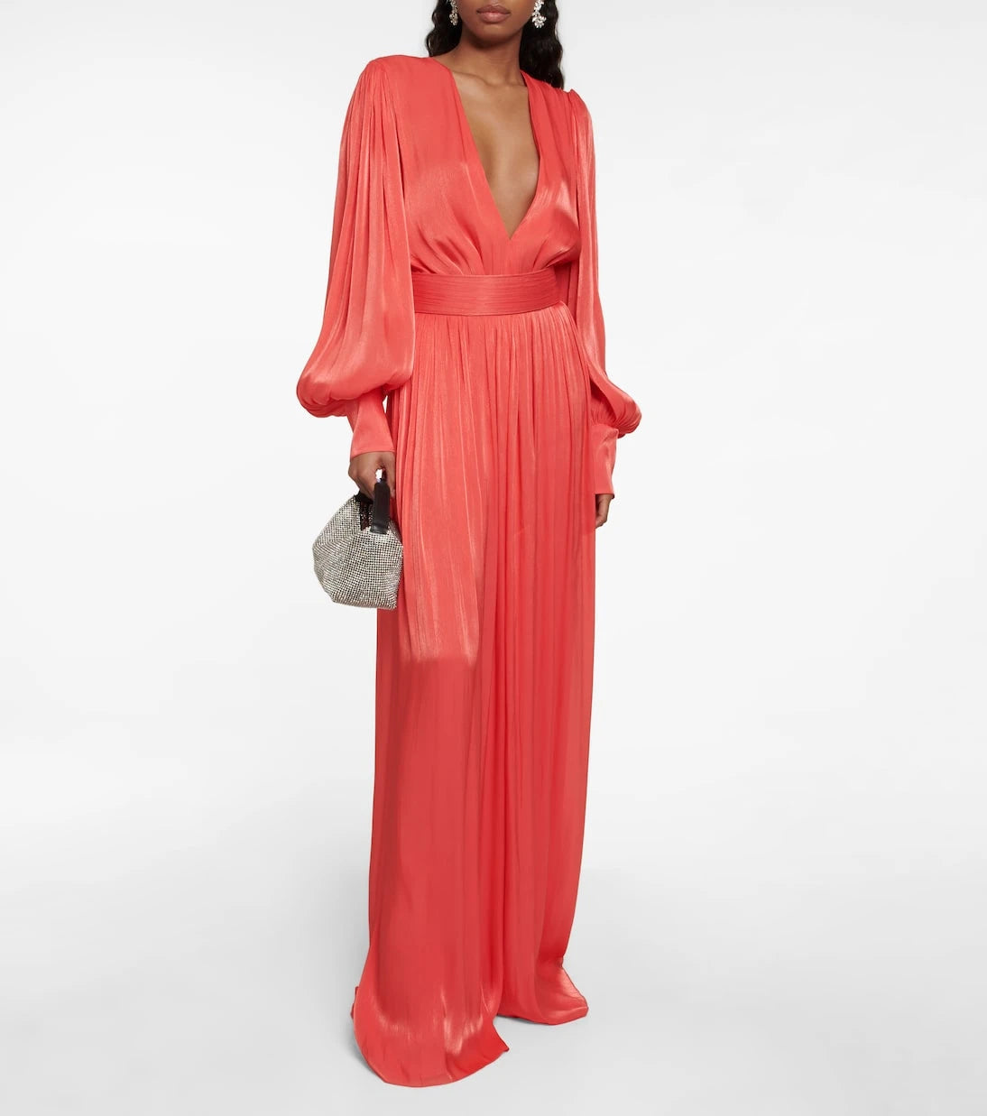 Costarellos - Racine Lurex®  georgette jumpsuit