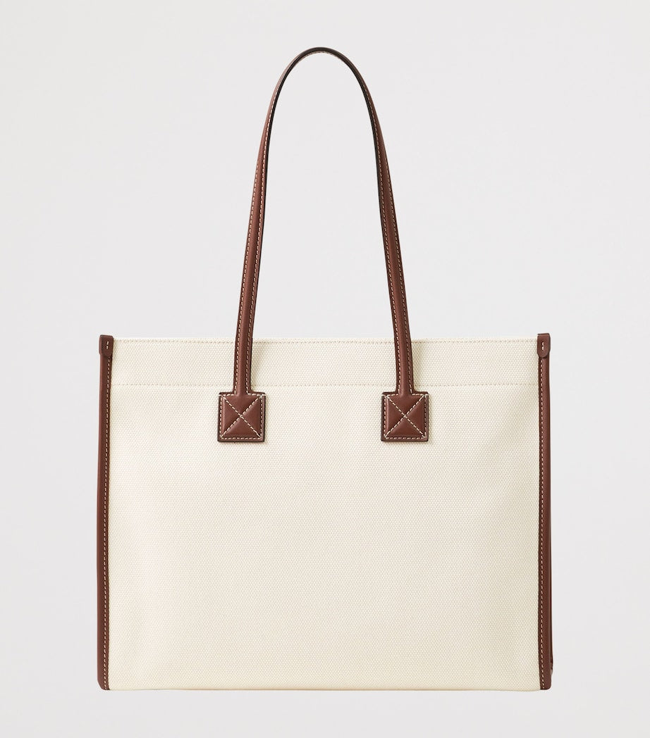 Burberry Beige Medium Canvas Freya Tote Bag