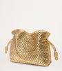 Gold Medium Leather Scales Flamenco Clutch