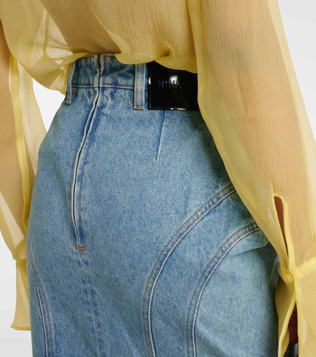 Nina Ricci - Denim midi skirt