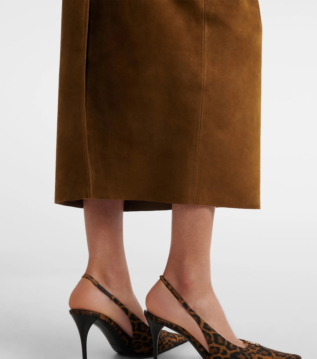 Nour Hammour - Selly suede midi skirt