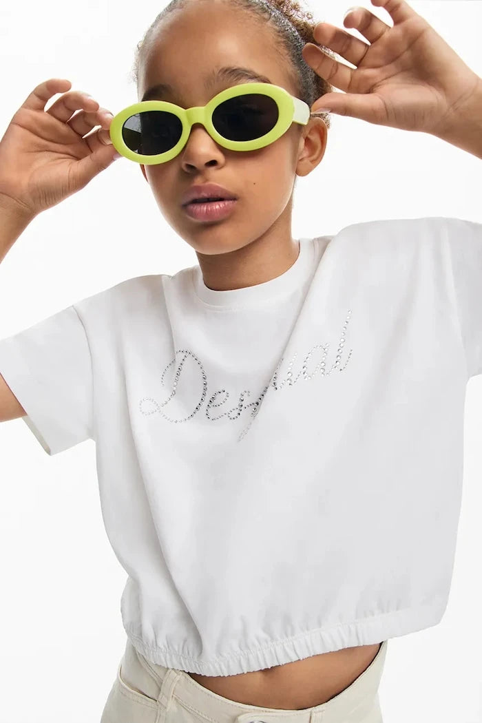 Детска памучна тениска Desigual