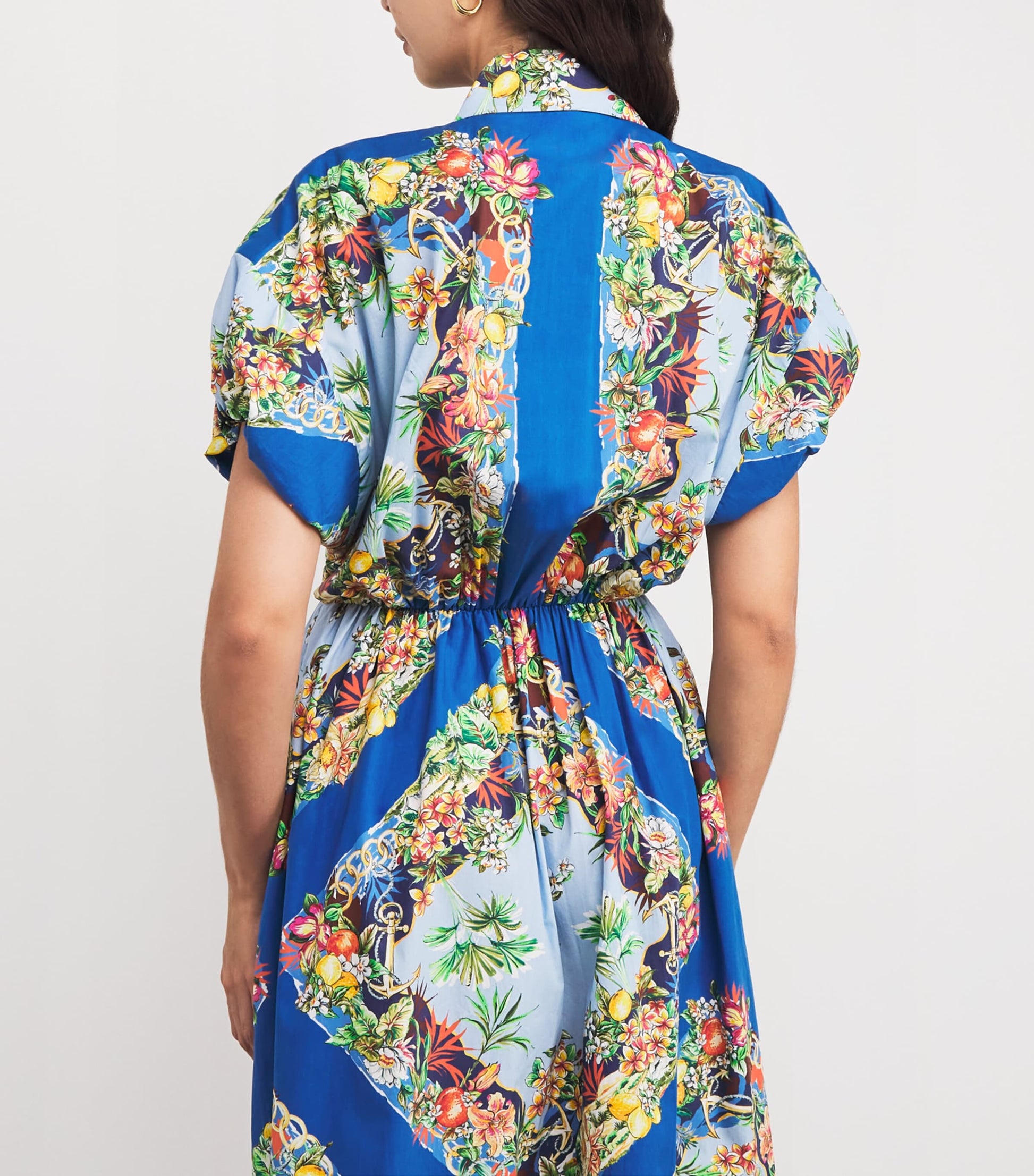 Maje Multi Cotton Floral Midi Dress