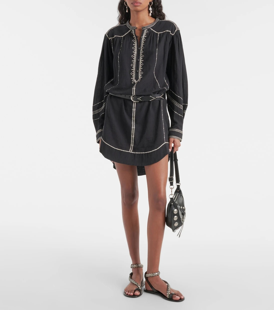 Marant Etoile - Pradel embroidered cotton minidress