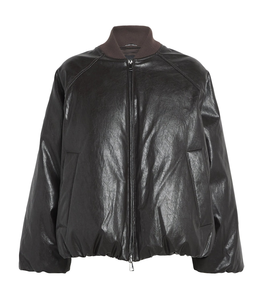 Weekend Max Mara Brown Down Bomber Jacket