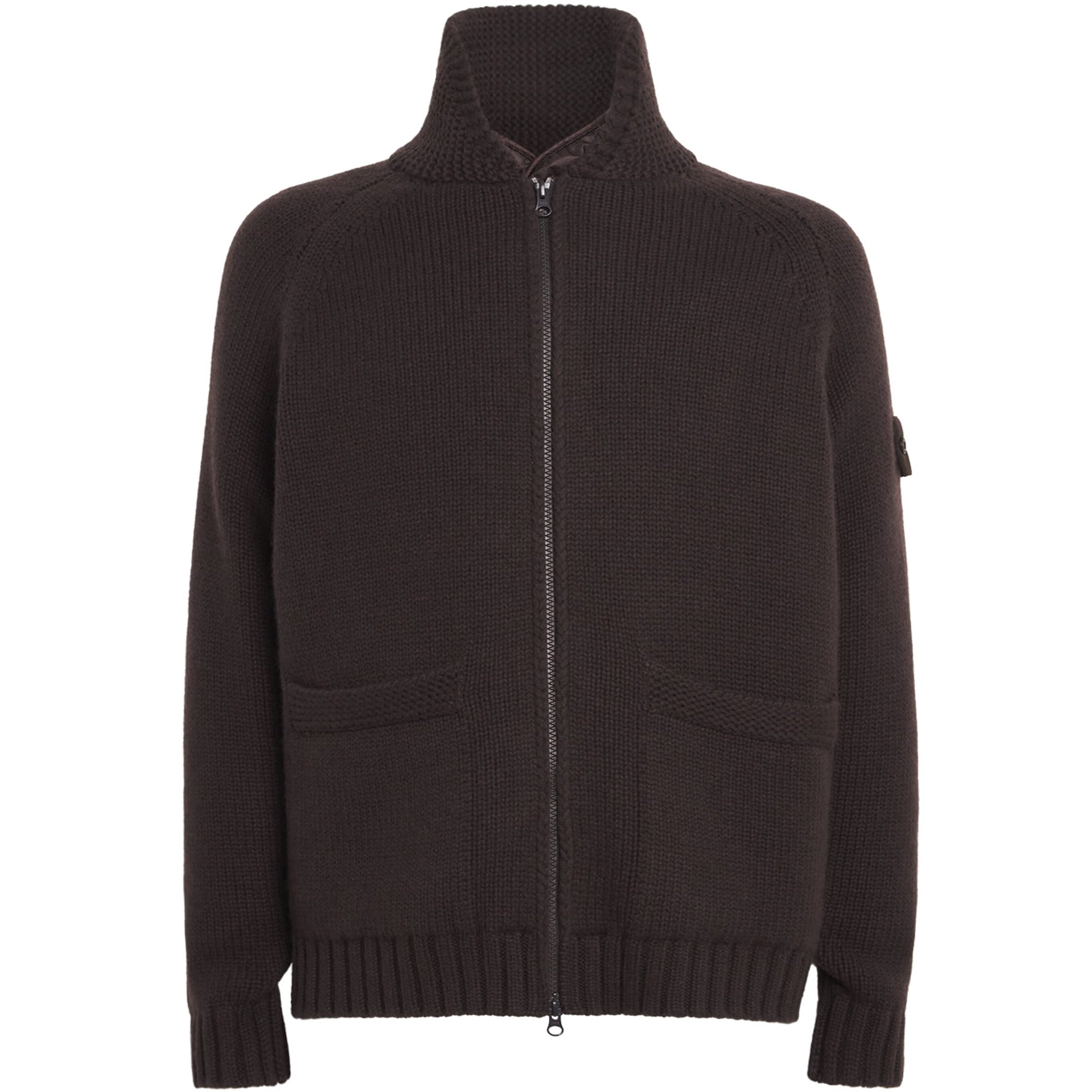 Stone Island Brown Cashmere Ghost President's Knit Cardigan