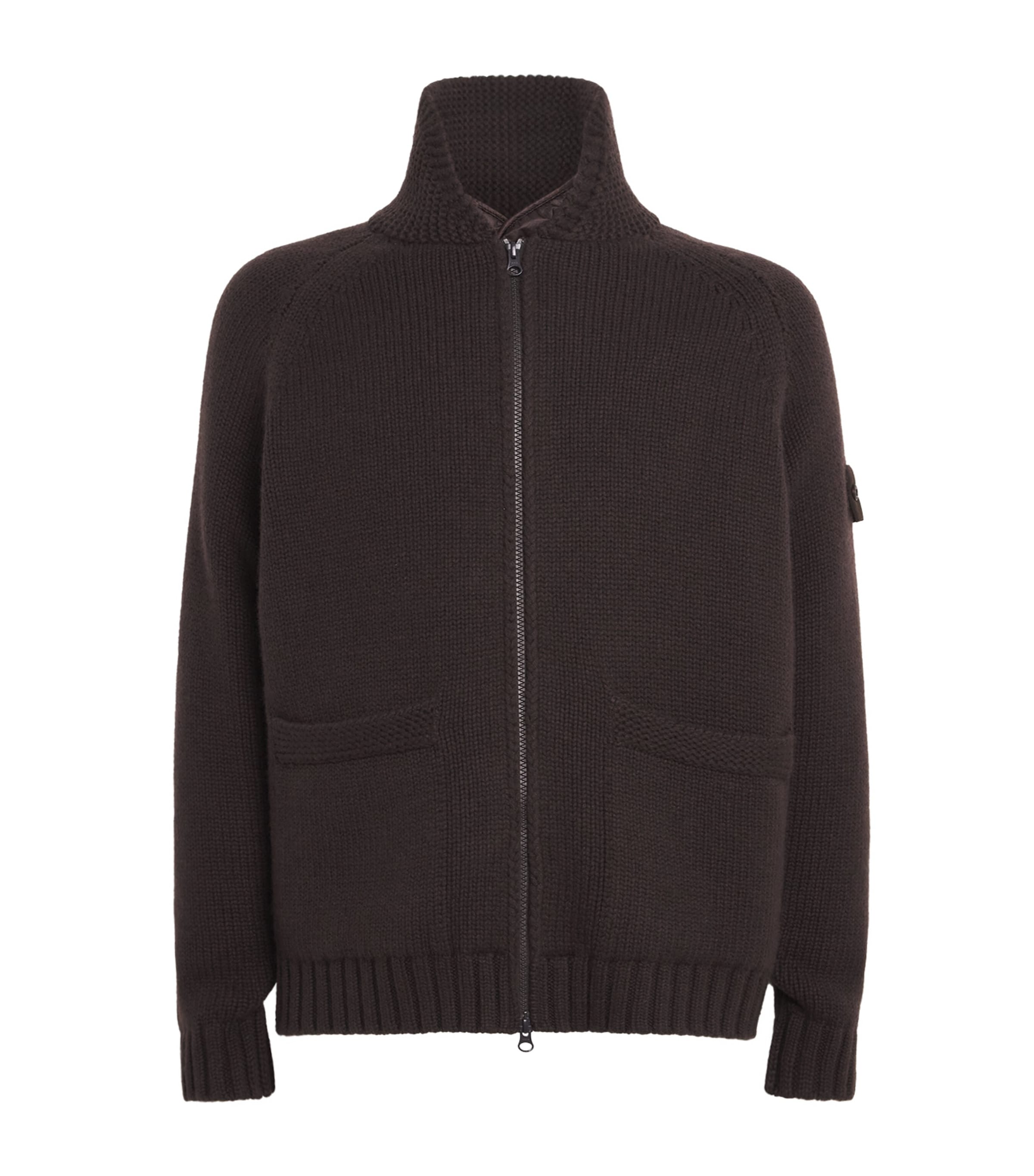 Stone Island Brown Cashmere Ghost President's Knit Cardigan