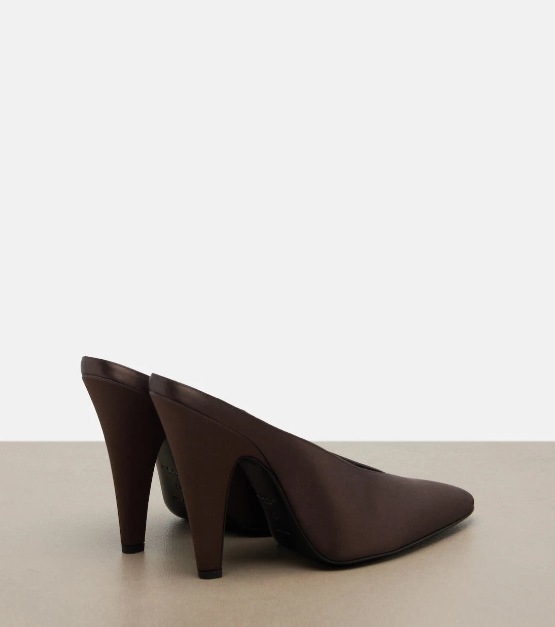 Alaïa - Cone satin mules