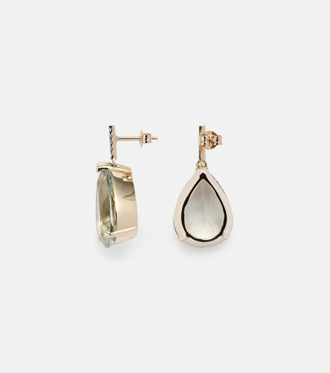 Mateo - 14kt gold earrings with diamonds and amethysts