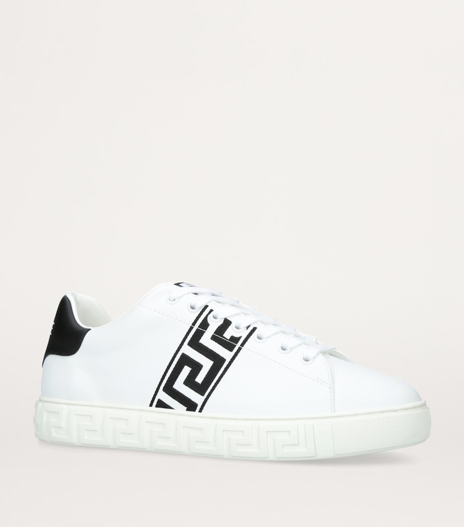 Leather Greca Sneakers