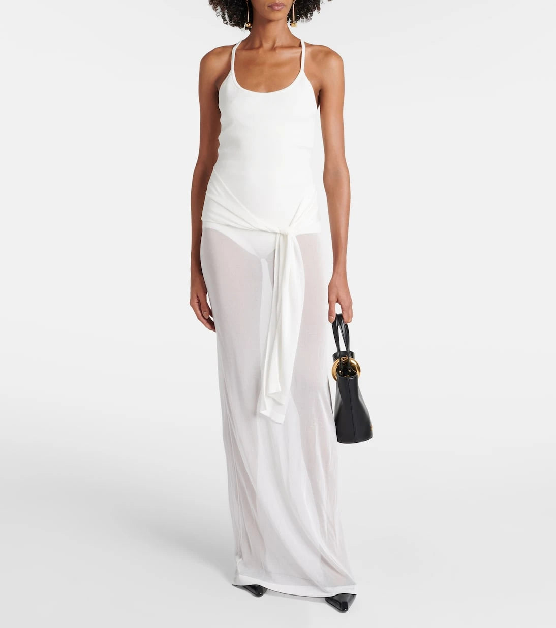 Jacquemus - La Robe Maille Nodo sheer gown