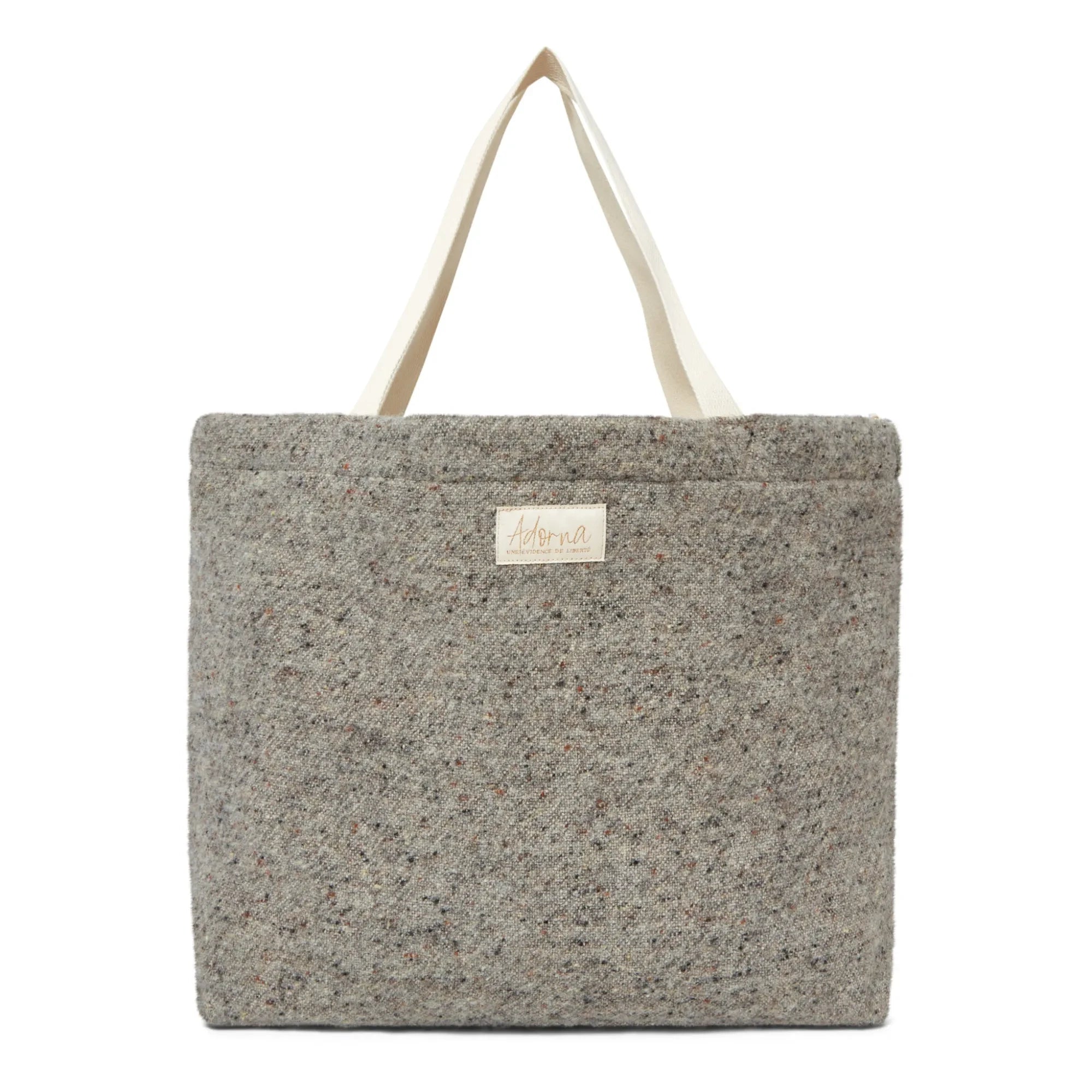 Adorna - Anna Wool and Linen Changing Bag | Heather grey