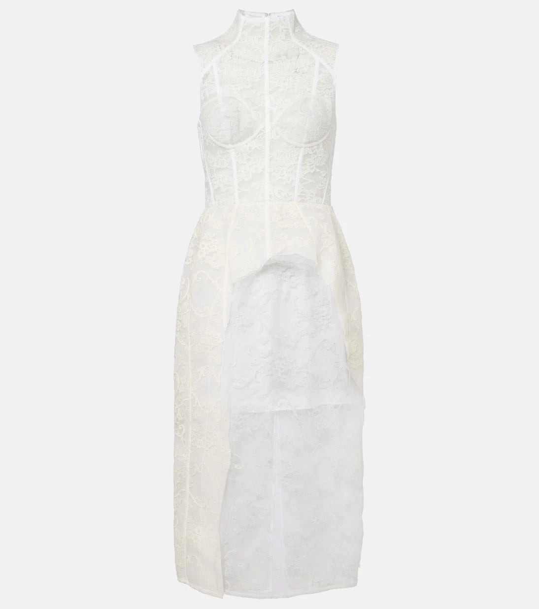Acne Studios - Floral cotton-blend lace corset dress
