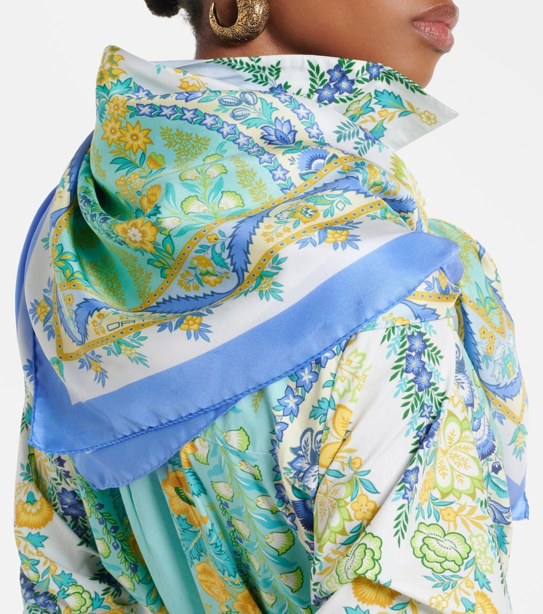 Etro - وشاح من نسيج التويل الحريري بنقشة الأزهار