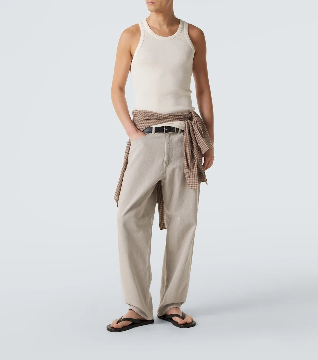 Auralee - Leather thong sandals