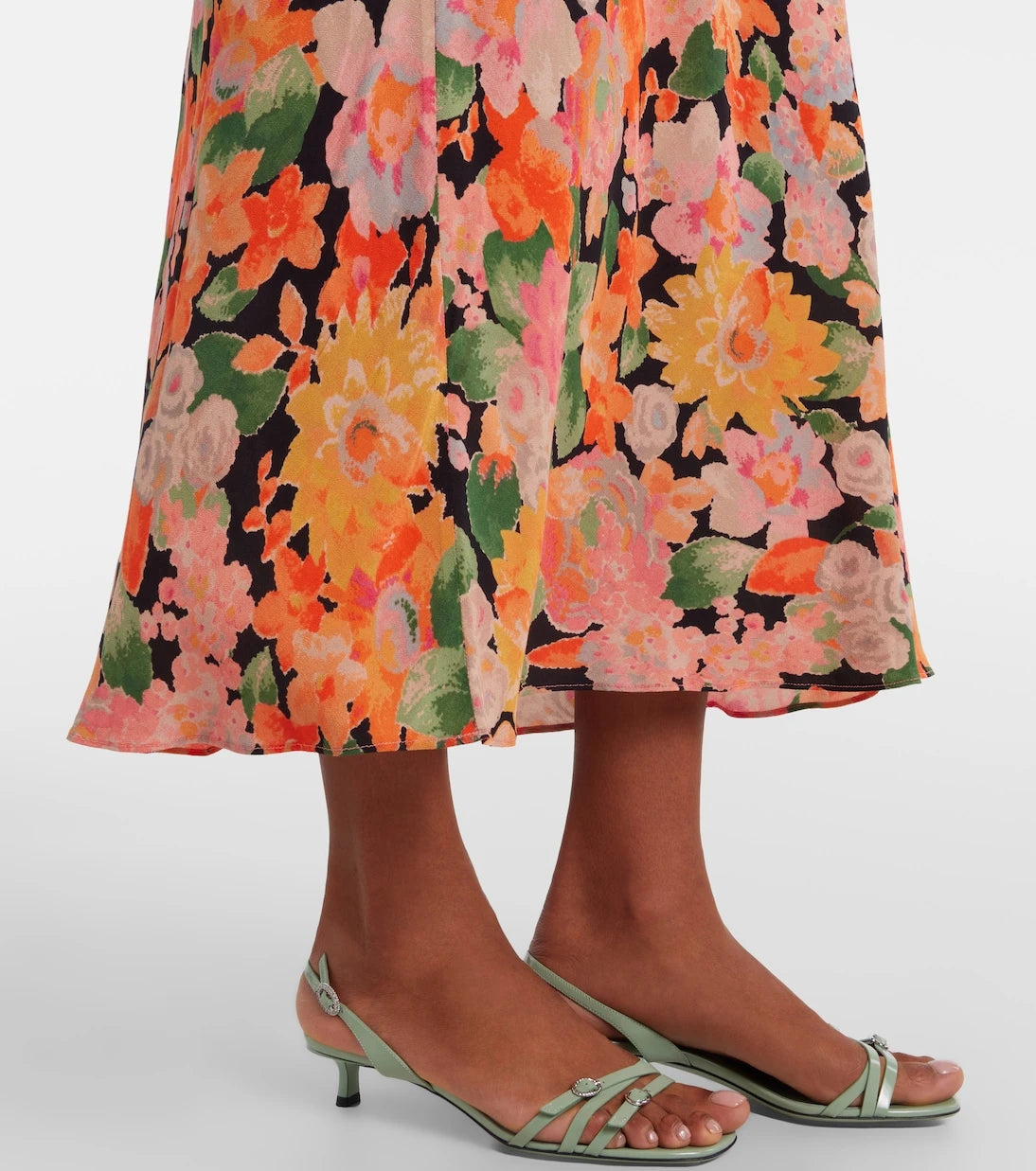 Rixo - Cathy floral crêpe midi dress