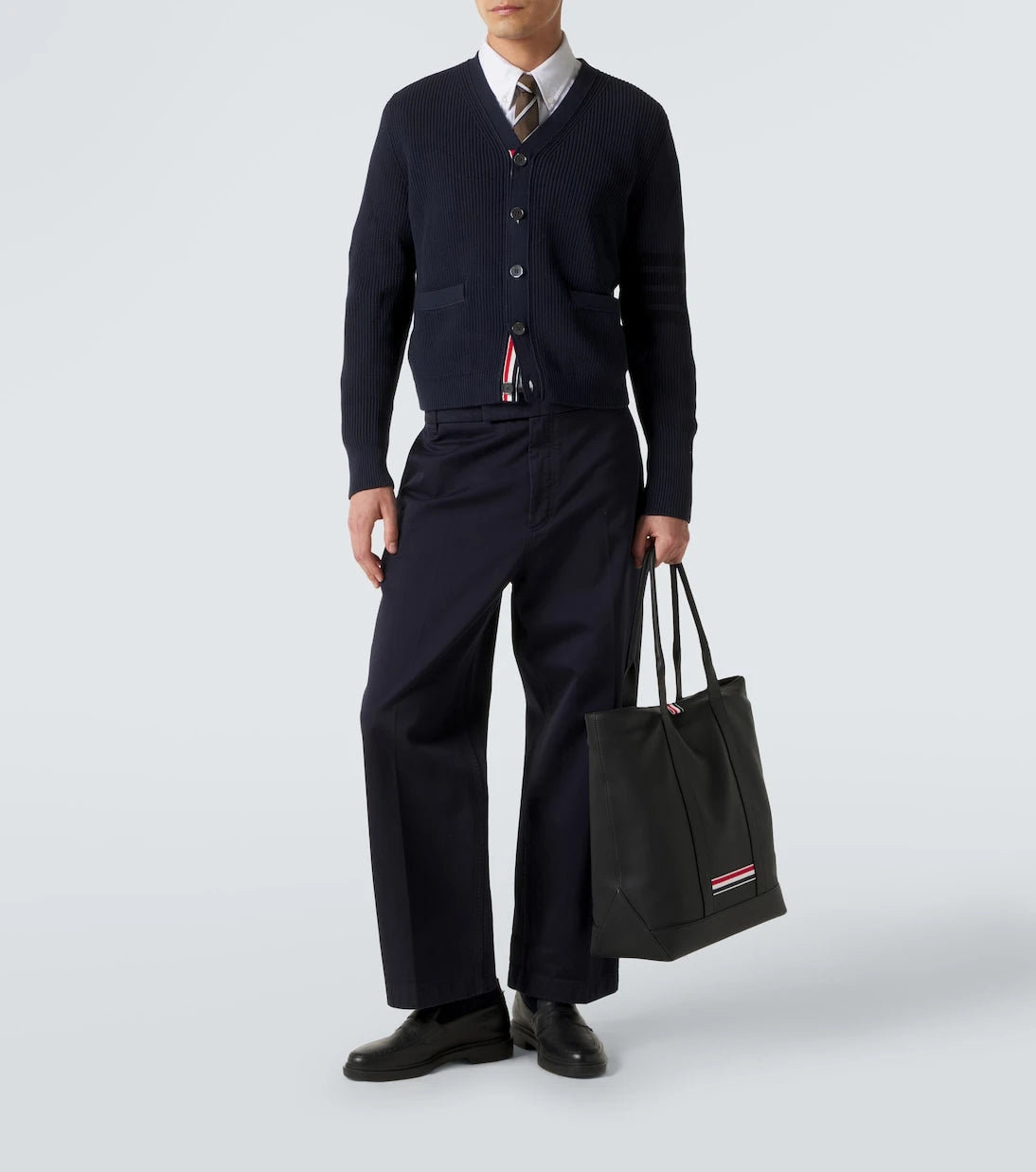 Thom Browne - Leather tote bag