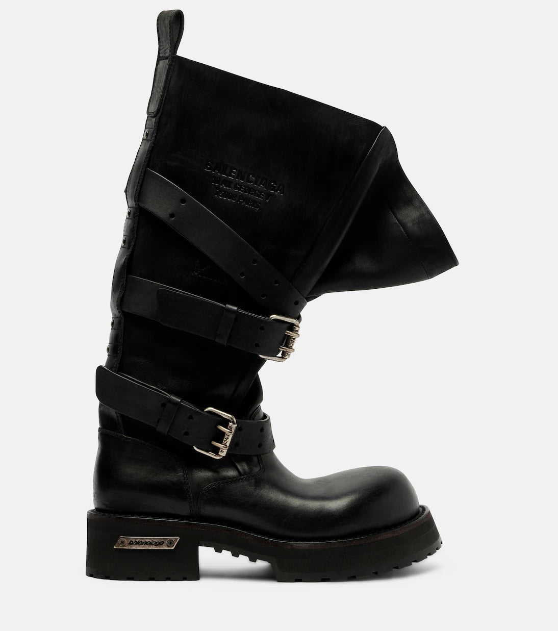 Balenciaga - Venom leather combat boots