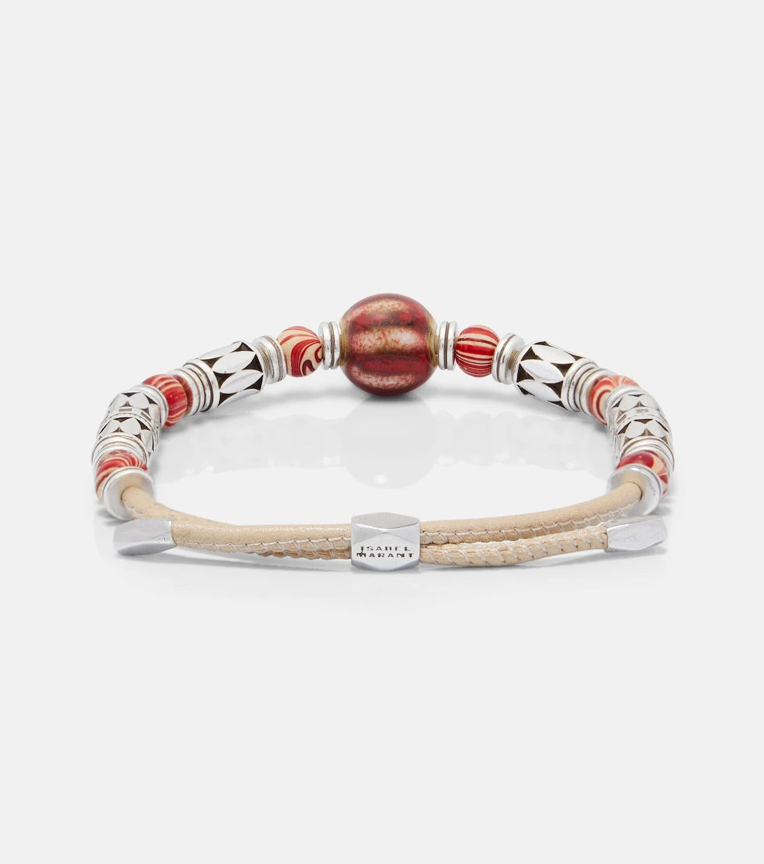 Isabel Marant - Janis beaded metal and leather bracelet