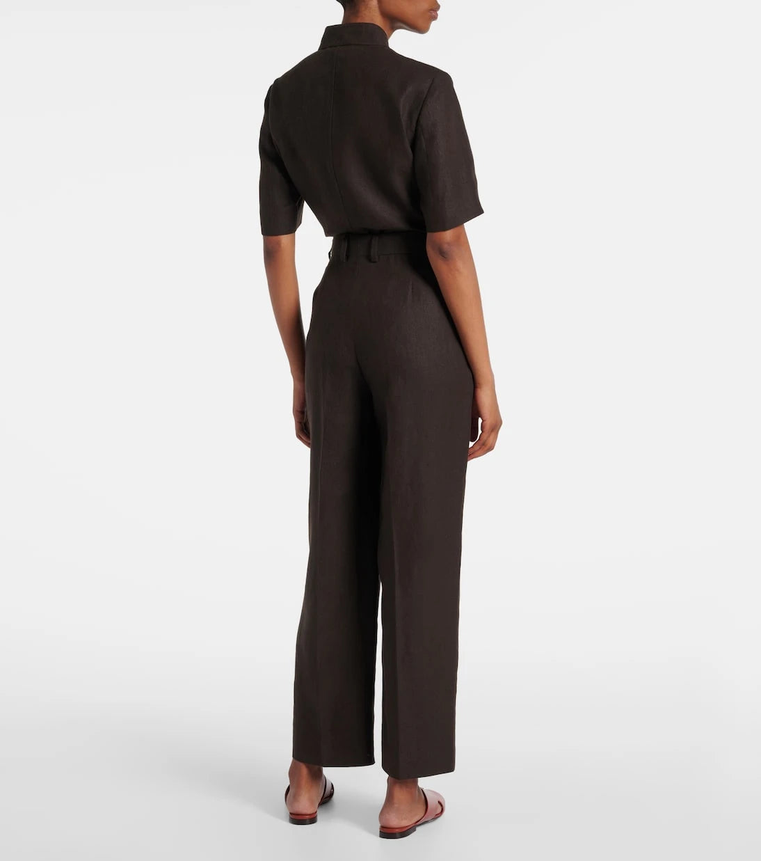 Loro Piana - High-rise linen straight pants