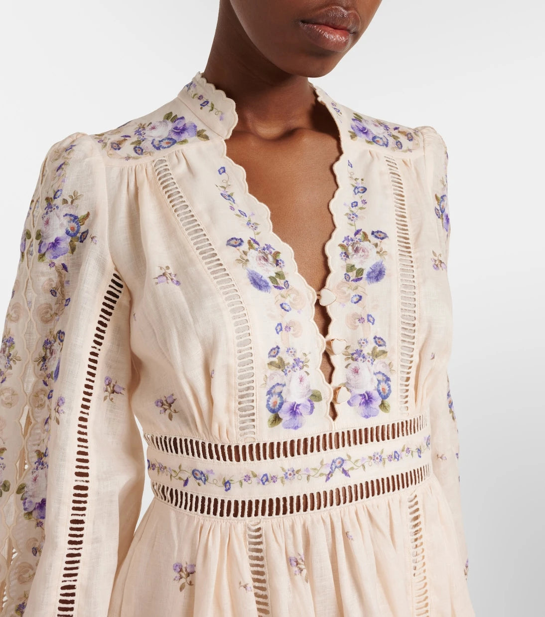 Zimmermann - Patience floral linen minidress