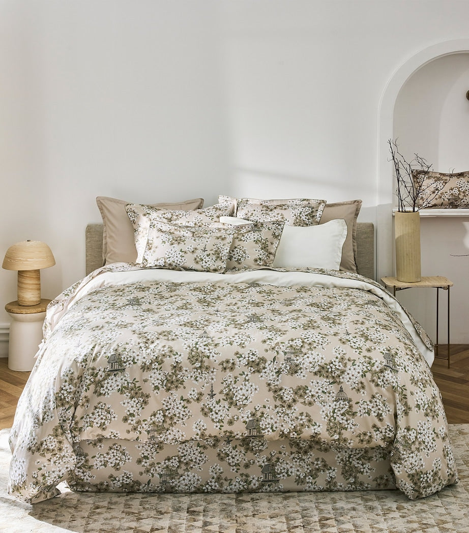 Organic Cotton Fine Fleur Super King Flat Sheet (270cm x 300cm)