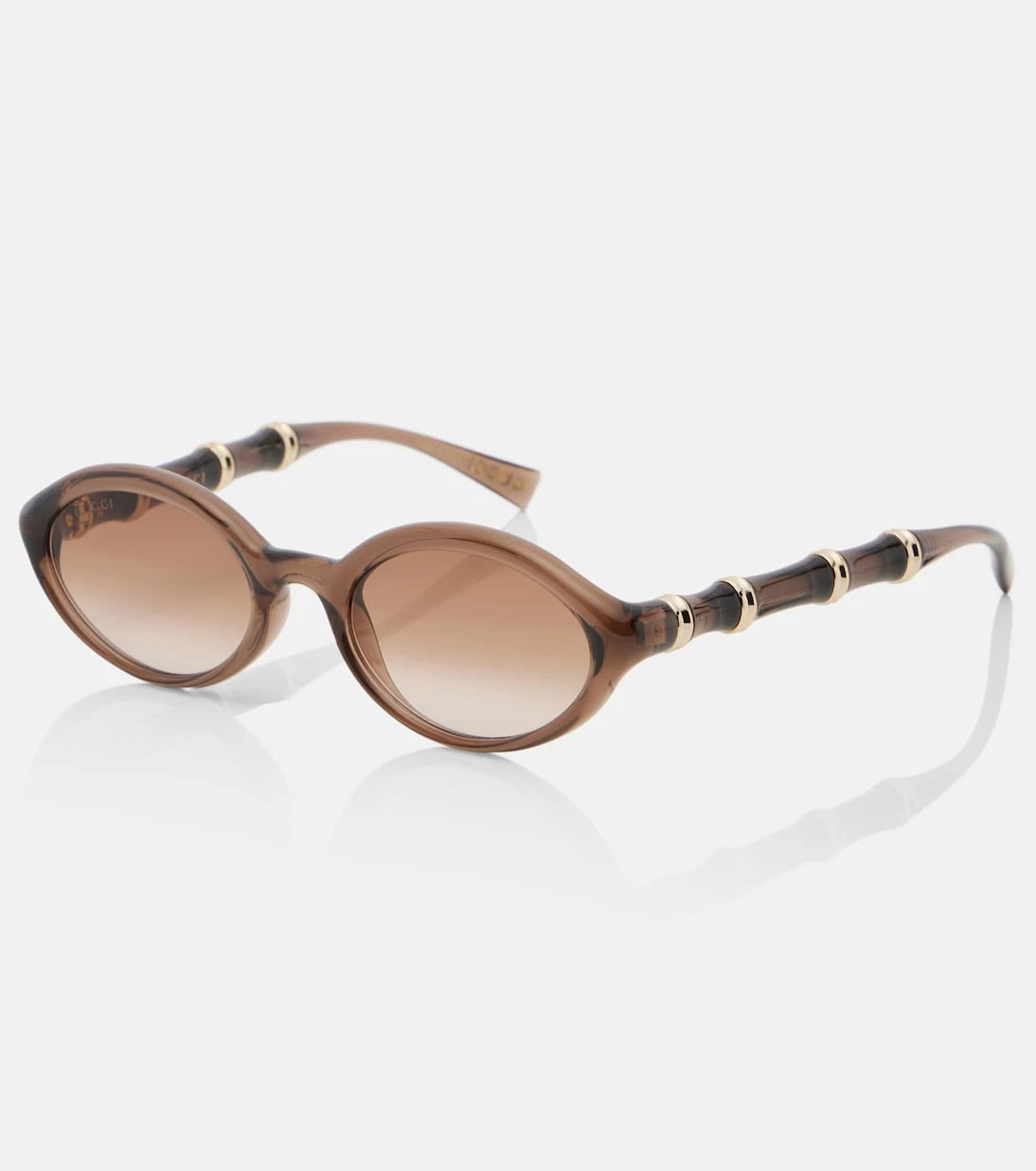Gucci - Bamboo oval sunglasses