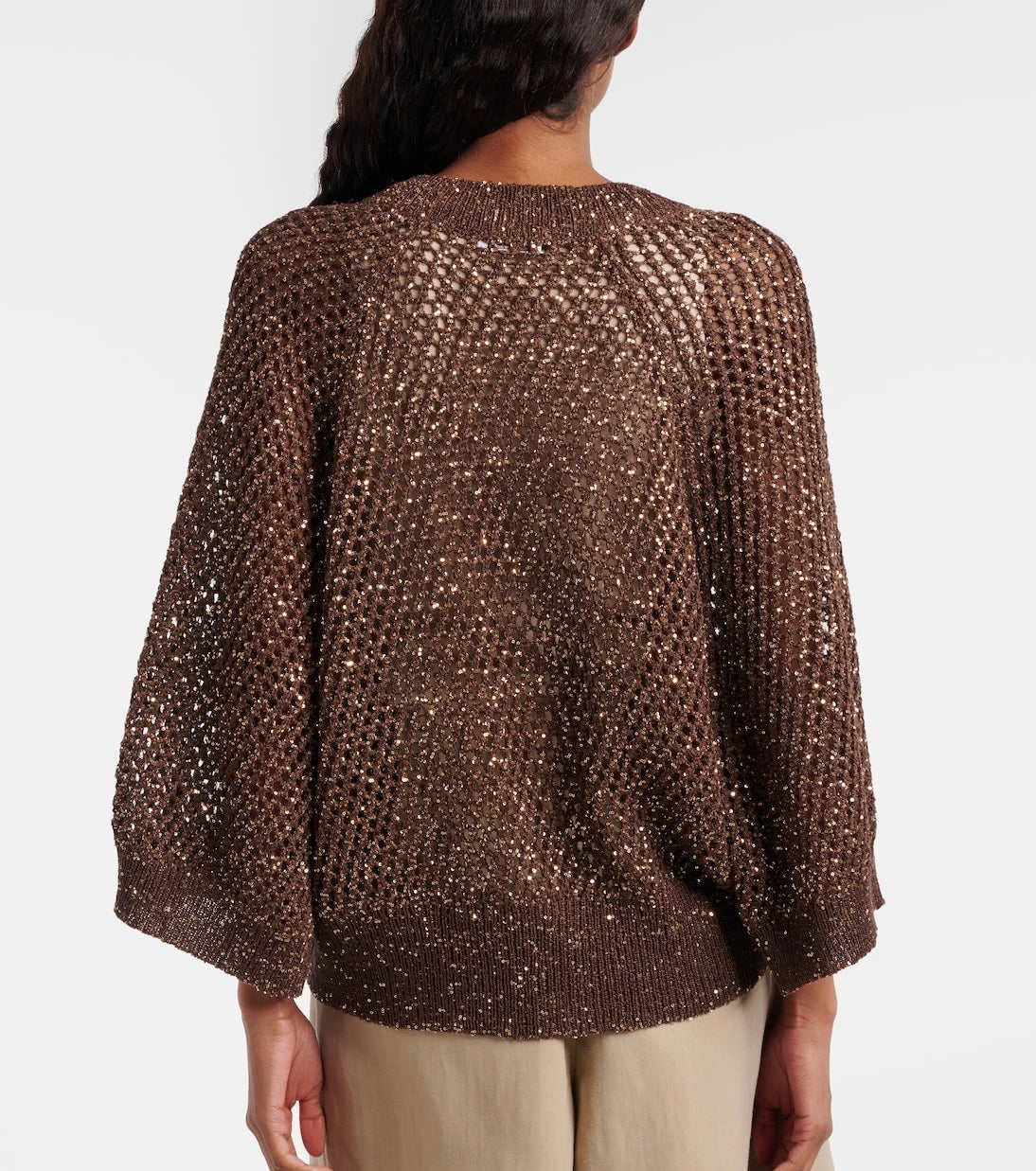 Brunello Cucinelli - Open-knit sequined cardigan
