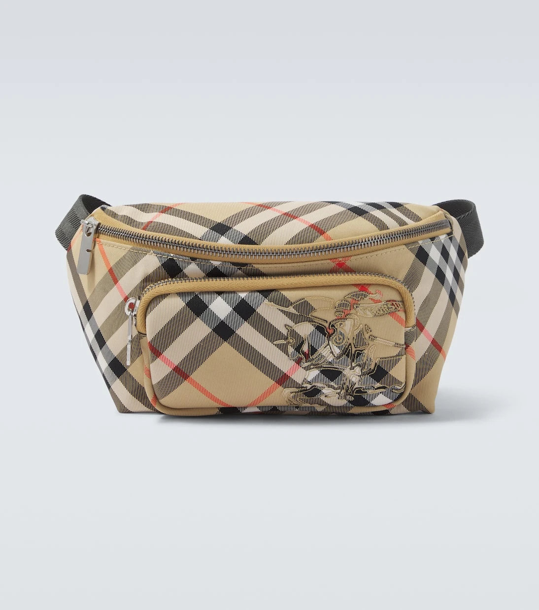 Burberry - حقيبة خصر مطرزة بنقشة مربعات بربري