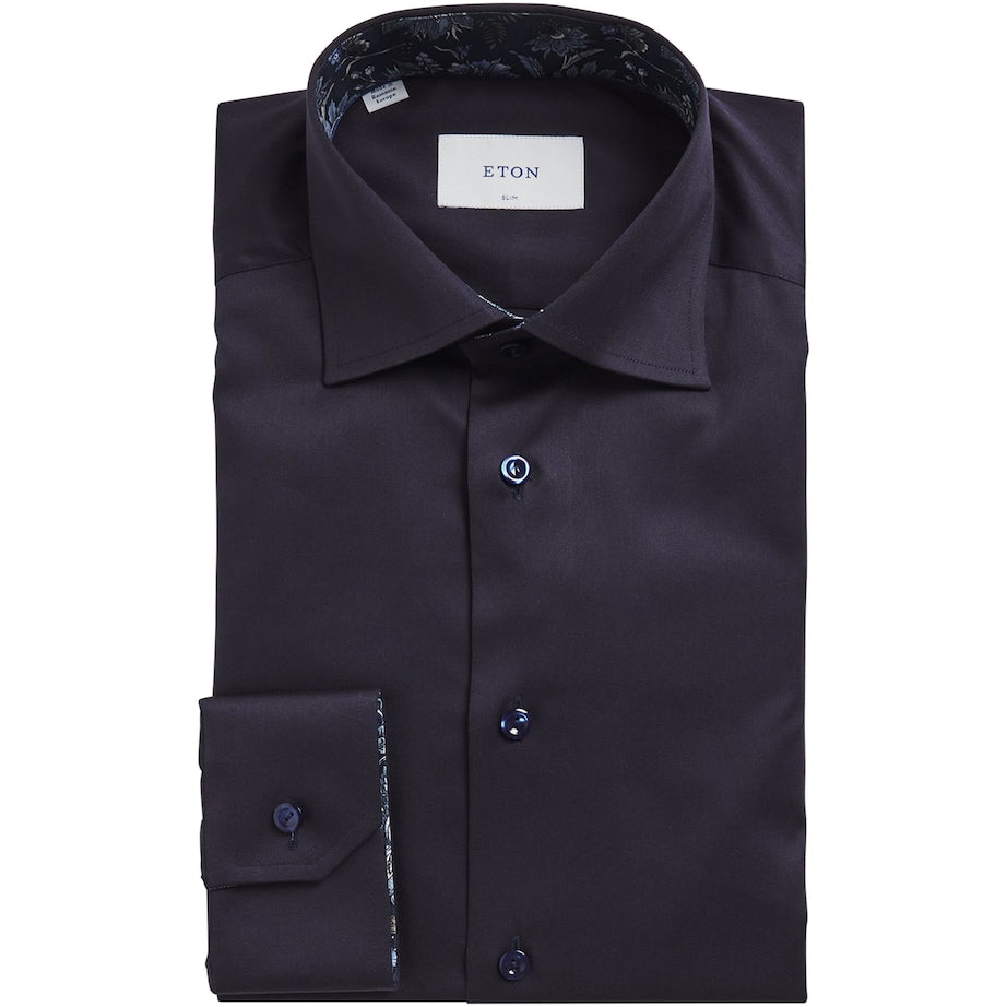 Signature Twill Floral-Trim Shirt