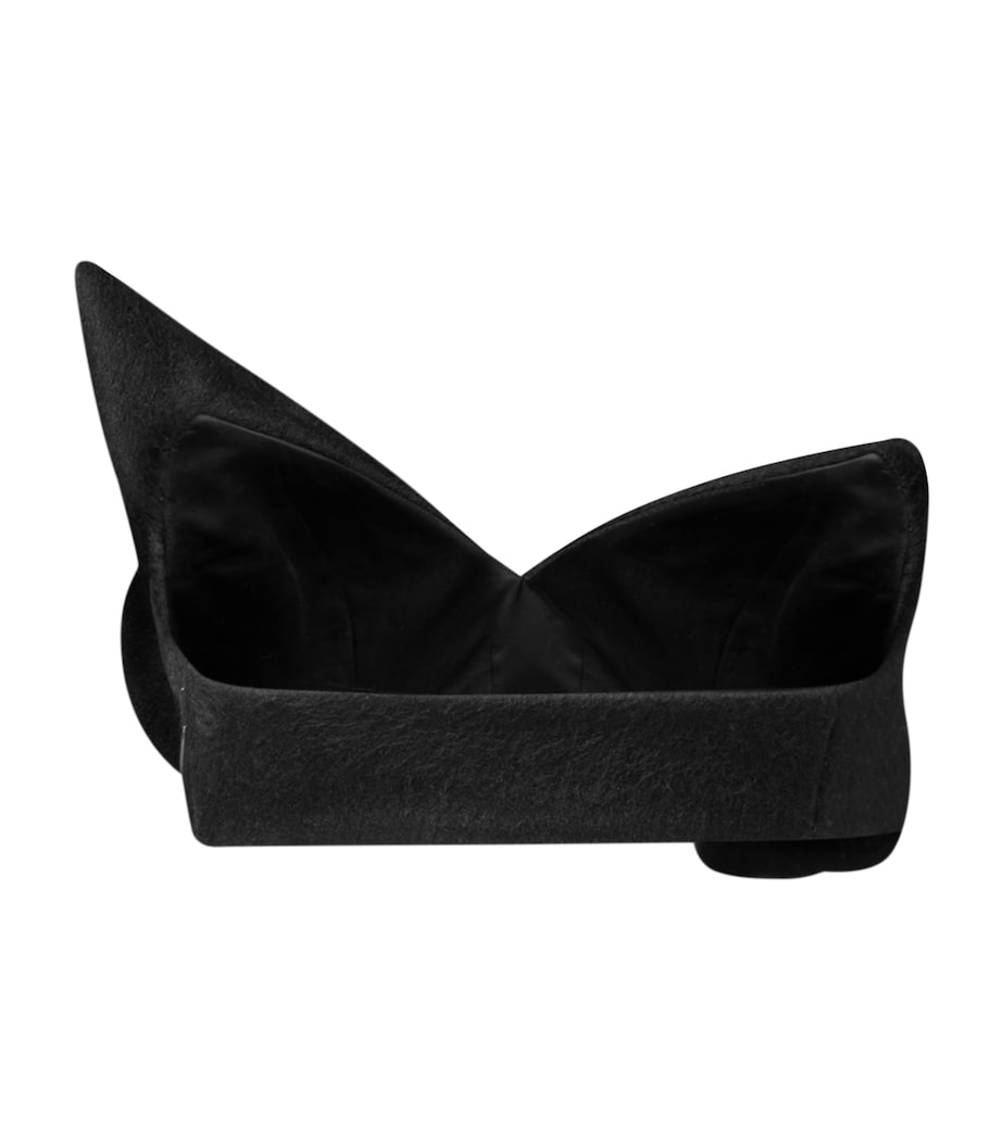 LOUIS VUITTON Black Wool-Mohair-Blend Bustier Top