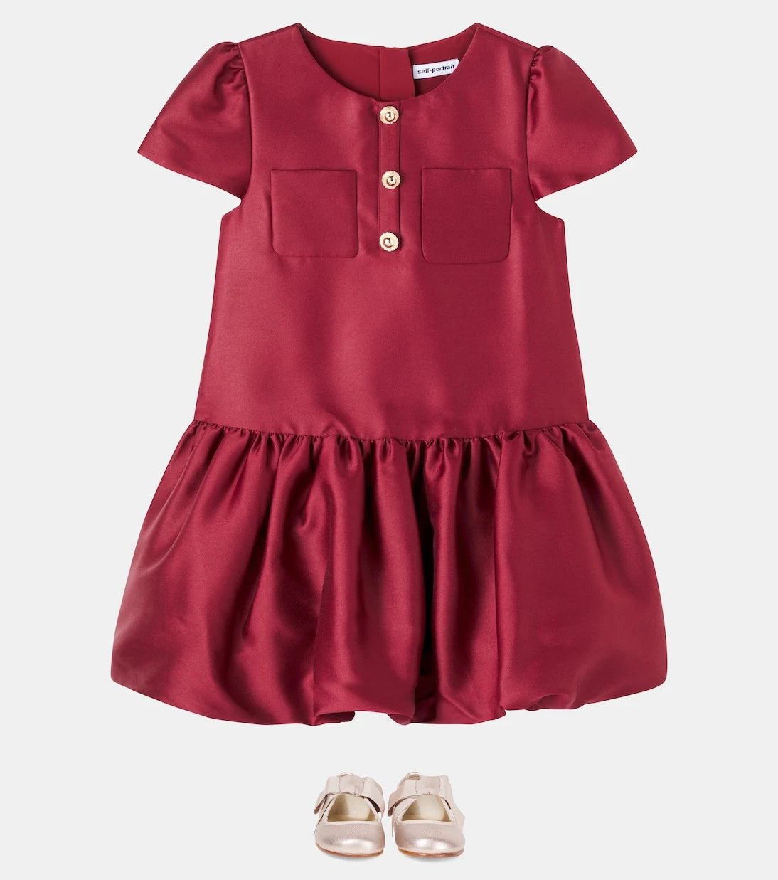 Self-Portrait Kids - Balloon taffeta dress