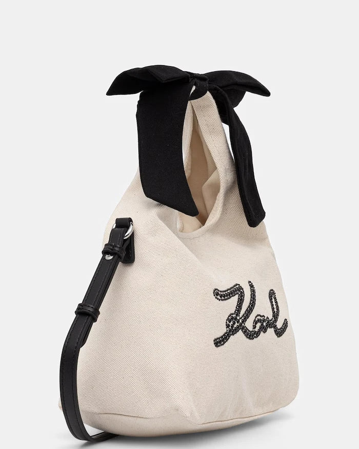 Karl Lagerfeld чанта crossbody дамска от памук K/SIGNATURE