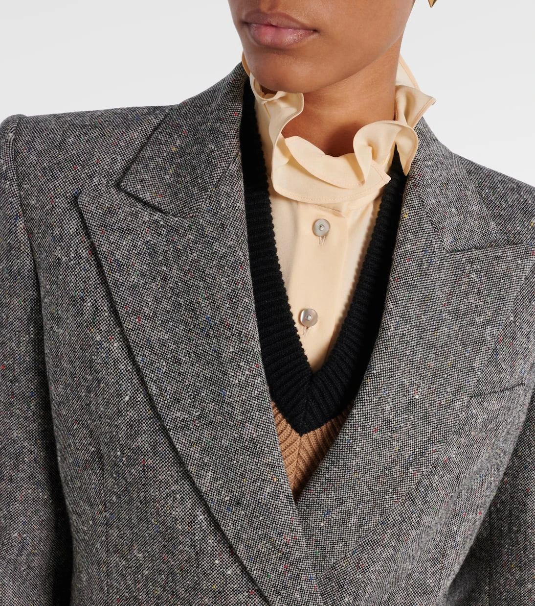 Valentino - Double-breasted wool-blend blazer