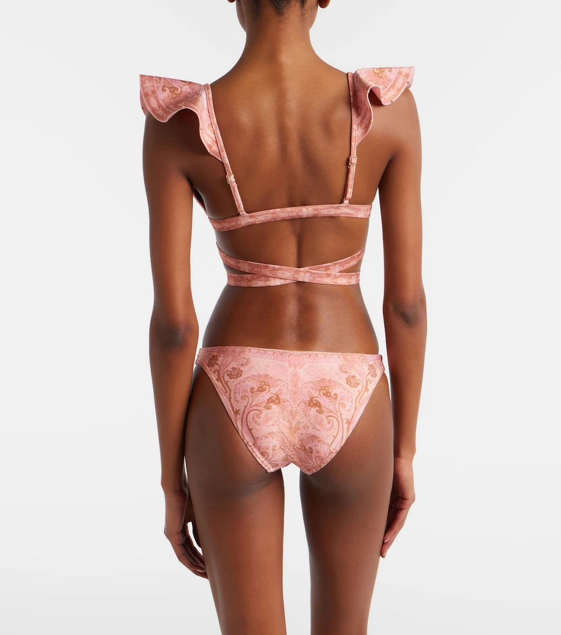 Zimmermann - Como printed ruffled bikini
